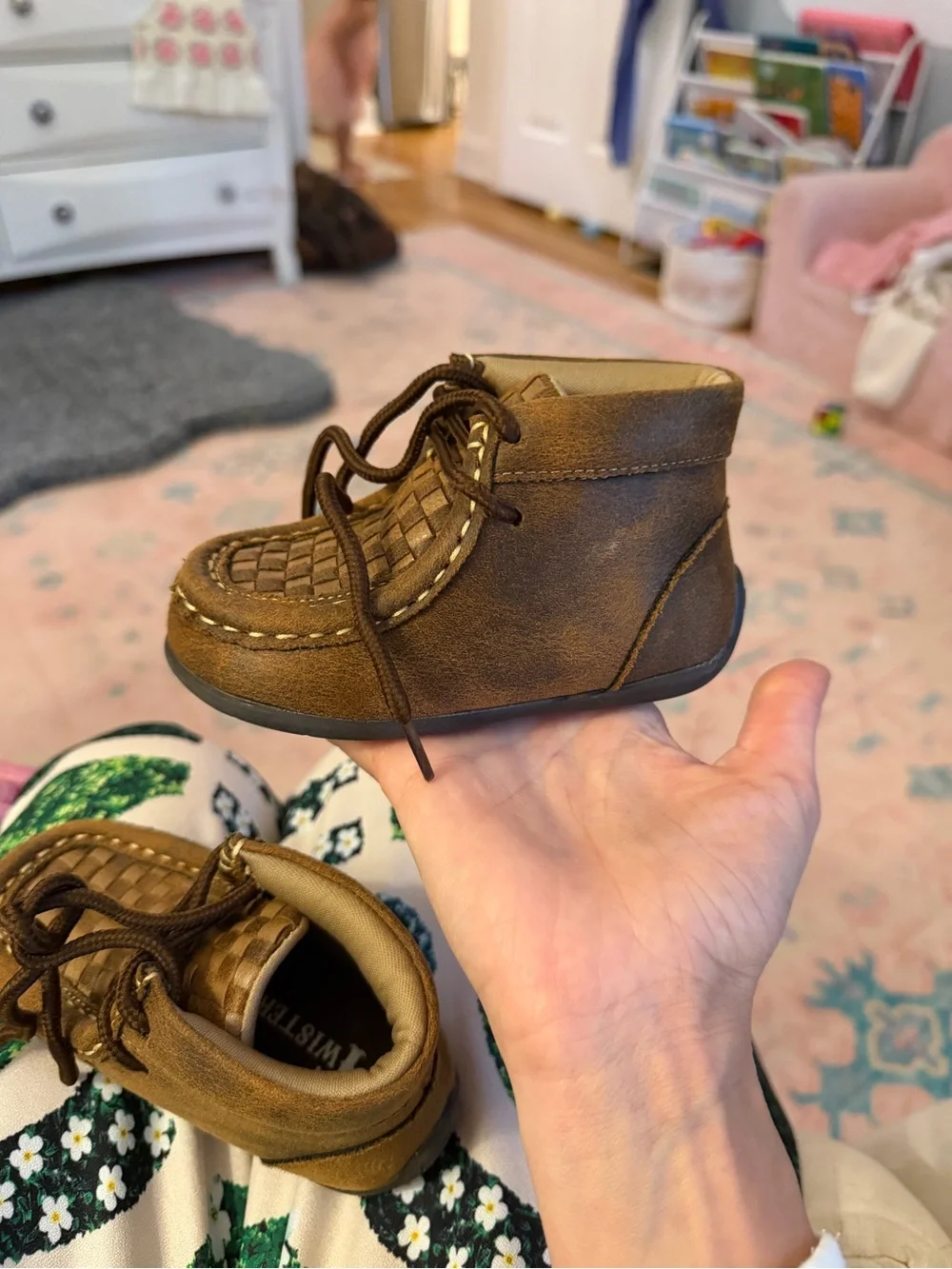 Twister Brown Woven Moccasin-Style Shoes